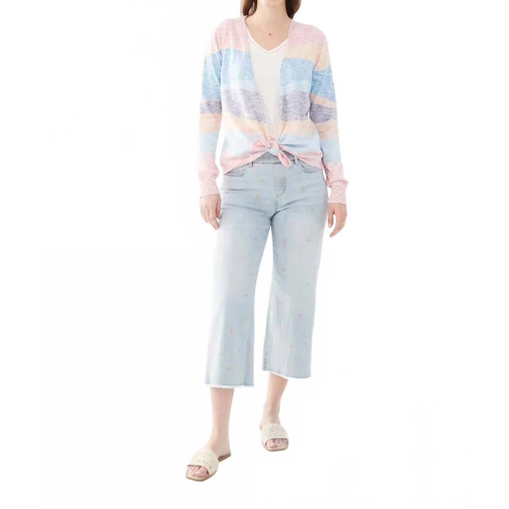 NEW FDJ tilda three way long sleeve cardigan in multicolor